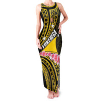 Personalised Tokelau Tokehega Day Family Matching Tank Maxi Dress and Hawaiian Shirt Tokelauan Tatau Black Color - Polynesian Pride