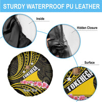 Personalised Tokelau Tokehega Day Spare Tire Cover Tokelauan Tatau Black Color - Polynesian Pride
