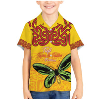 Personalised Tufi Tapa and Tattoo Festival Family Matching Mermaid Dress and Hawaiian Shirt PNG Oro Butterfly Tapa Pattern - Polynesian Pride