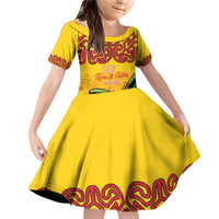 Personalised Tufi Tapa and Tattoo Festival Family Matching Off Shoulder Short Dress and Hawaiian Shirt PNG Oro Butterfly Tapa Pattern - Polynesian Pride