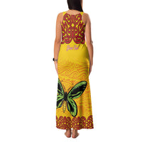 Personalised Tufi Tapa and Tattoo Festival Family Matching Tank Maxi Dress and Hawaiian Shirt PNG Oro Butterfly Tapa Pattern - Polynesian Pride