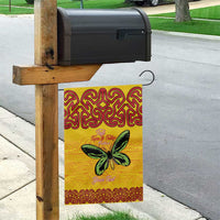 Personalised Tufi Tapa and Tattoo Festival Garden Flag PNG Oro Butterfly Tapa Pattern - Polynesian Pride