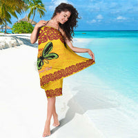 Personalised Tufi Tapa and Tattoo Festival Sarong PNG Oro Butterfly Tapa Pattern - Polynesian Pride