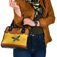 Personalised Tufi Tapa and Tattoo Festival Shoulder Handbag PNG Oro Butterfly Tapa Pattern - Polynesian Pride