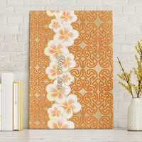 Personalised Tufi Tapa and Tattoo Festival Canvas Wall Art Oro Tapa Cloth With Plumeria - Polynesian Pride