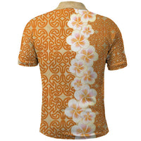 Personalised Tufi Tapa and Tattoo Festival Polo Shirt Oro Tapa Cloth With Plumeria - Polynesian Pride