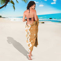 Personalised Tufi Tapa and Tattoo Festival Sarong Oro Tapa Cloth With Plumeria - Polynesian Pride
