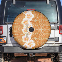Personalised Tufi Tapa and Tattoo Festival Spare Tire Cover Oro Tapa Cloth With Plumeria - Polynesian Pride