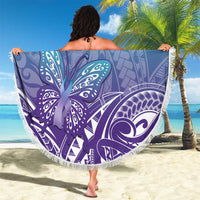 Polynesia Suicide Prevention Month Beach Blanket Butterfly Purple And Teal Ribbon Tomorrow Needs You
