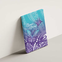 Polynesia Suicide Prevention Month Canvas Wall Art Butterfly Purple And Teal Ribbon Tomorrow Needs You