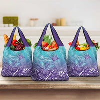 Polynesia Suicide Prevention Month Grocery Bag Butterfly Purple And Teal Ribbon Tomorrow Needs You