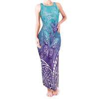 Polynesia Suicide Prevention Month Tank Maxi Dress Butterfly Purple And Teal Ribbon Tomorrow Needs You