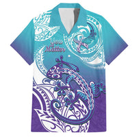 Personalised New Zealand Suicide Prevention Month Family Matching Long Sleeve Bodycon Dress and Hawaiian Shirt You Matter NZ Fern With Maori Koru Lizard