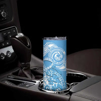 New Zealand Autism Awareness Skinny Tumbler NZ Fern With Maori Koru Lizard