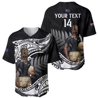 Custom New Zealand Silver Fern Rugby Baseball Jersey 2024 Aotearoa Maori Mascot Go All Black LT14 - Polynesian Pride