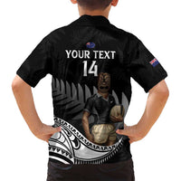 Custom New Zealand Silver Fern Rugby Family Matching Summer Maxi Dress and Hawaiian Shirt 2024 Aotearoa Maori Mascot Go All Black LT14 - Polynesian Pride