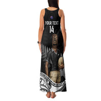Custom New Zealand Silver Fern Rugby Family Matching Tank Maxi Dress and Hawaiian Shirt 2024 Aotearoa Maori Mascot Go All Black LT14 - Polynesian Pride
