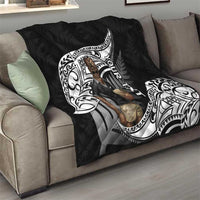 Custom New Zealand Silver Fern Rugby Quilt 2024 Aotearoa Maori Mascot Go All Black LT14 - Polynesian Pride