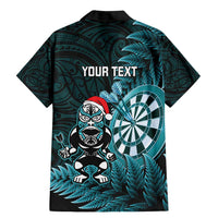 Personalised New Zealand Darts Christmas Family Matching Mermaid Dress and Hawaiian Shirt Maori Fern Merry Dartsmas - Polynesian Pride