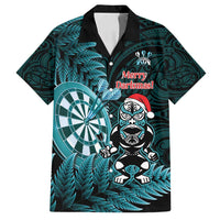 Personalised New Zealand Darts Christmas Family Matching Puletasi and Hawaiian Shirt Maori Fern Merry Dartsmas - Polynesian Pride