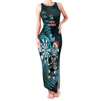 Personalised New Zealand Darts Christmas Family Matching Tank Maxi Dress and Hawaiian Shirt Maori Fern Merry Dartsmas - Polynesian Pride
