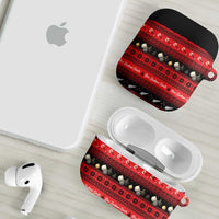 New Zealand Darts Christmas AirPods Case Merry Xmas Aotearoa Maori Red LT14 - Polynesian Pride