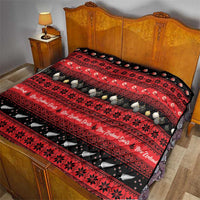 New Zealand Darts Christmas Quilt Merry Xmas Aotearoa Maori Red - Polynesian Pride