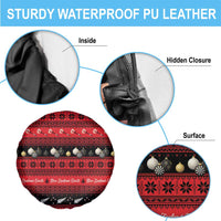New Zealand Darts Christmas Spare Tire Cover Merry Xmas Aotearoa Maori Red - Polynesian Pride