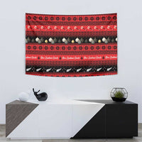 New Zealand Darts Christmas Tapestry Merry Xmas Aotearoa Maori Red - Polynesian Pride