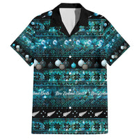 New Zealand Darts Christmas Family Matching Short Sleeve Bodycon Dress and Hawaiian Shirt Merry Xmas Aotearoa Maori Paua Shell - Polynesian Pride