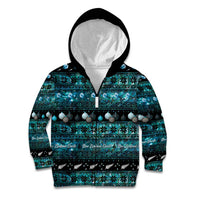 New Zealand Darts Christmas Kid Hoodie Merry Xmas Aotearoa Maori Paua Shell - Polynesian Pride