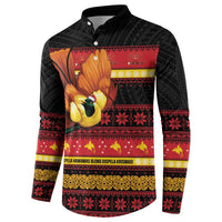 Papua New Guinea Christmas Button Sweatshirt Bikpela hamamas blong dispela Krismas - Polynesian Pride