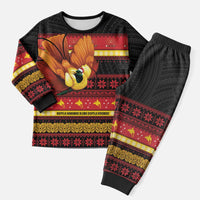 Papua New Guinea Christmas Pajama Set Bikpela hamamas blong dispela Krismas LT14 Men Red - Polynesian Pride