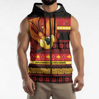 Papua New Guinea Christmas Sleeveless Zip Hoodie Bikpela hamamas blong dispela Krismas - Polynesian Pride