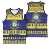 Niue Christmas Basketball Jersey Monuina e Kilisimasi Hiapo Motifs - Polynesian Pride
