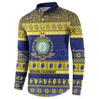 Niue Christmas Button Sweatshirt Monuina e Kilisimasi Hiapo Motifs - Polynesian Pride