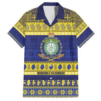 Niue Christmas Family Matching Short Sleeve Bodycon Dress and Hawaiian Shirt Monuina e Kilisimasi Hiapo Motifs - Polynesian Pride