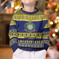 Niue Christmas Kid Ugly Christmas Sweater Monuina e Kilisimasi Hiapo Motifs - Polynesian Pride