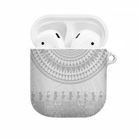 Niue White Sunday AirPods Case Tapu Fanau Ia Puakenikeni Hiapo Pattern - Polynesian Pride