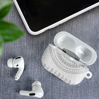 Niue White Sunday AirPods Case Tapu Fanau Ia Puakenikeni Hiapo Pattern - Polynesian Pride