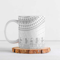 Niue White Sunday Ceramic Mug Tapu Fanau Ia Puakenikeni Hiapo Pattern - Polynesian Pride
