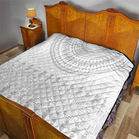 Niue White Sunday Quilt Tapu Fanau Ia Puakenikeni Hiapo Pattern - Polynesian Pride