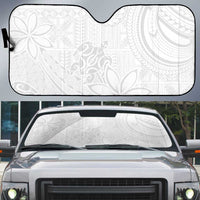 Tapu Fanau Ia Niue Auto Sun Shade Happy White Sunday Unique Hiapo - Polynesian Pride