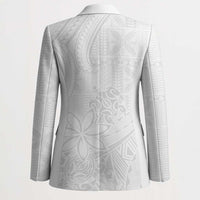 Tapu Fanau Ia Niue Blazer Happy White Sunday Unique Hiapo - Polynesian Pride