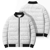 Tapu Fanau Ia Niue Bomber Puffer Jacket Happy White Sunday Unique Hiapo - Polynesian Pride