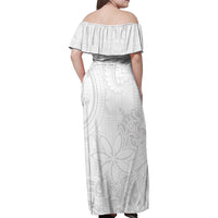 Tapu Fanau Ia Niue Family Matching Off Shoulder Maxi Dress and Hawaiian Shirt Happy White Sunday Unique Hiapo - Polynesian Pride
