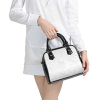 Tapu Fanau Ia Niue Shoulder Handbag Happy White Sunday Unique Hiapo - Polynesian Pride