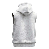 Tapu Fanau Ia Niue Sleeveless Zip Hoodie Happy White Sunday Unique Hiapo LT14 - Polynesian Pride