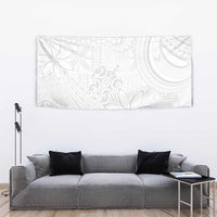Tapu Fanau Ia Niue Tapestry Happy White Sunday Unique Hiapo - Polynesian Pride