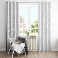 Tapu Fanau Ia Niue Window Curtain Happy White Sunday Unique Hiapo - Polynesian Pride